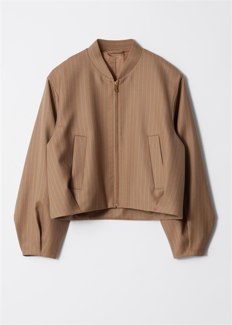 Обрезанный шерстяной пиджак 1258654001 - Фото 13993195