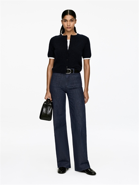 Расклешенные джинсы-стрейч с высоким поясом LUPINE 1167140010 - Фото 13994264