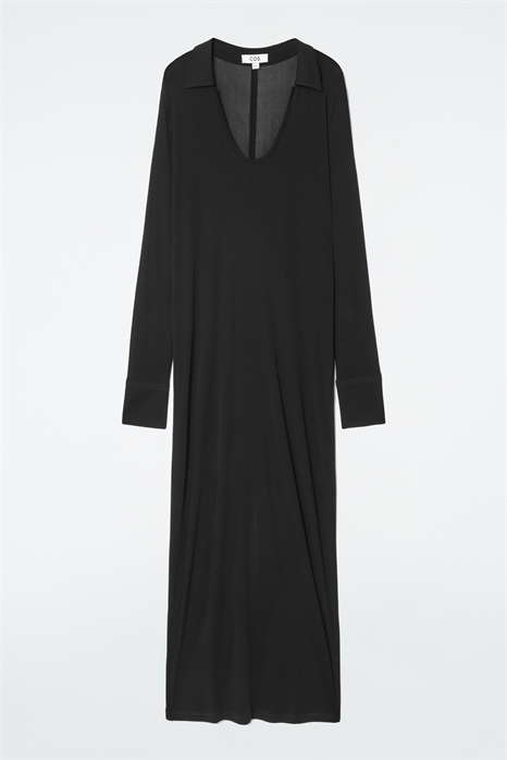 Макси-платье поло с вырезом горловины 1241781001 - Фото 13997952