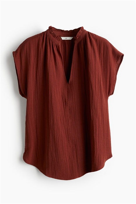 Блузка из хлопка с оборкой 1179983005 - Фото 14016830