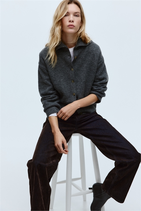 Прямые высокие джинсы с флокированным рисунком 1318048001 - Фото 14038273