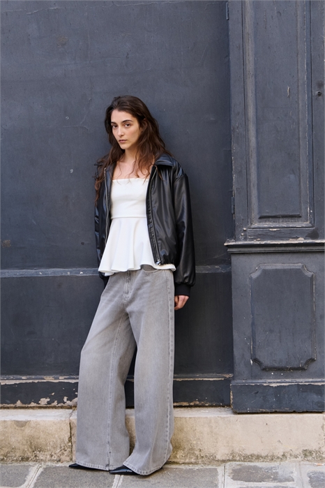 Топ с пеплумом в виде бандо 1302039002 - Фото 14041286