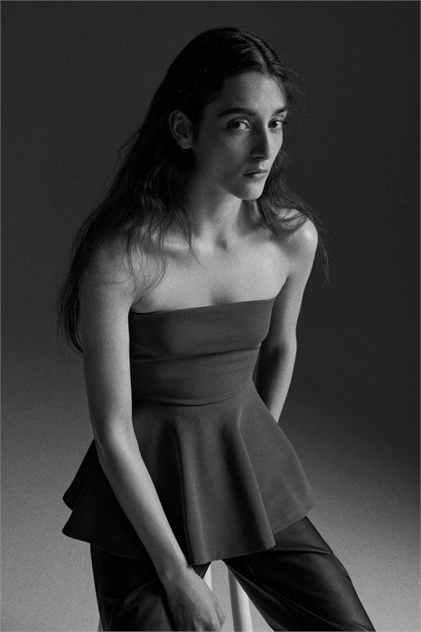 Топ с пеплумом в виде бандо 1302039003 - Фото 14041292