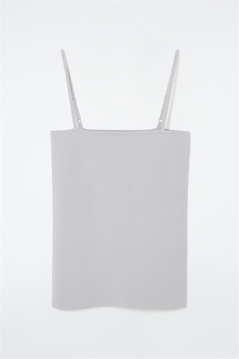 Трикотажный топ-бандо в рубчик с бретелями 1227194003 - Фото 14045702