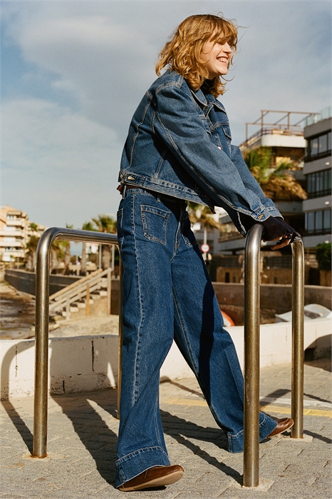 Широкие высокие джинсы 1261750001 - Фото 14055002