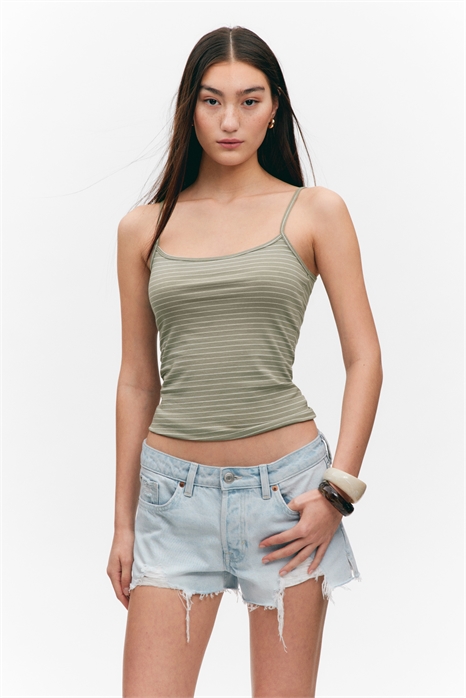 Облегающая майка на тонких бретельках 1277935001 - Фото 14055206