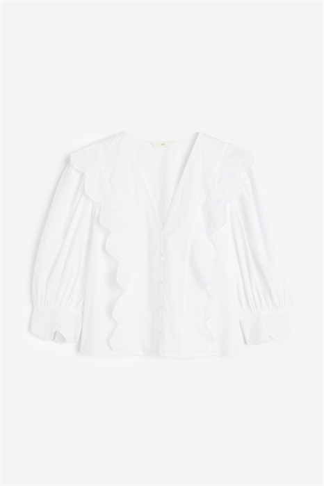 Блузка с декоративными элементами Broderie anglaise 1164606002 - Фото 14056284