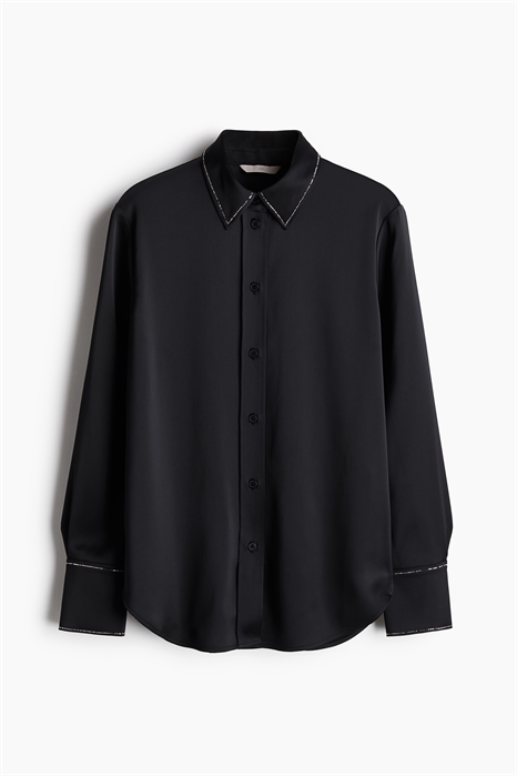 Рубашка, украшенная стразами 1247609002 - Фото 14060417