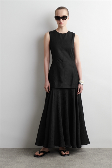 Платье-миди с многослойным пеплумом 1277581001 - Фото 14061455