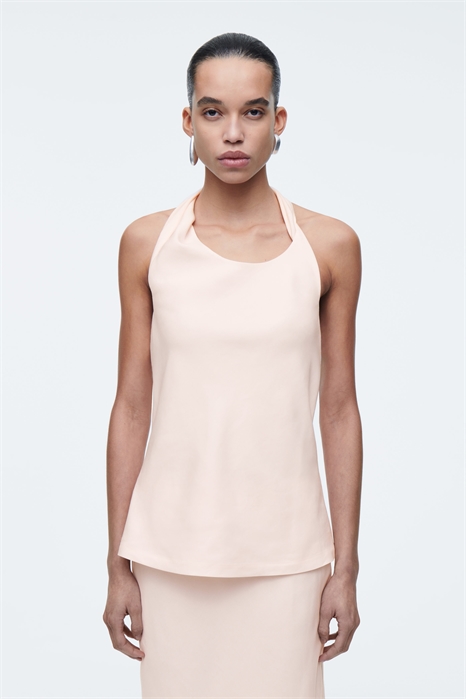 Топ из льняного бленда с кручеными деталями 1277270002 - Фото 14063355