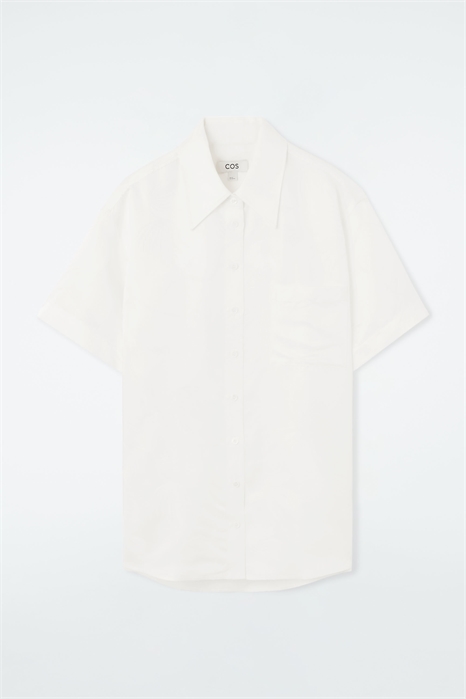 Рубашка с короткими рукавами из жаккарда с цветочным принтом 1244313001 - Фото 14064075