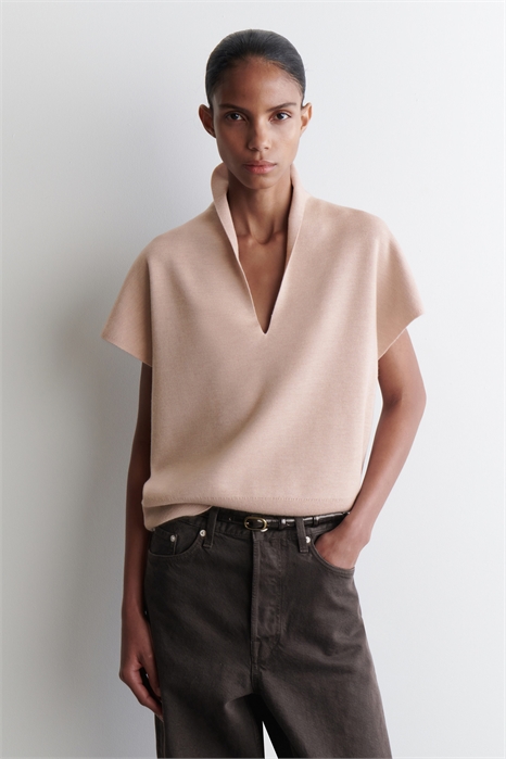 Кардиган с V-образным вырезом из мериносовой шерсти 1299056002 - Фото 14064618