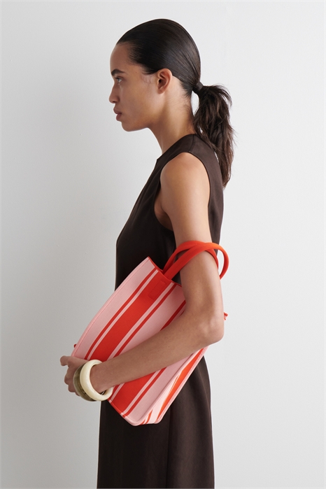 Мини-сумка-тоут в полоску 1282419001 - Фото 14065918