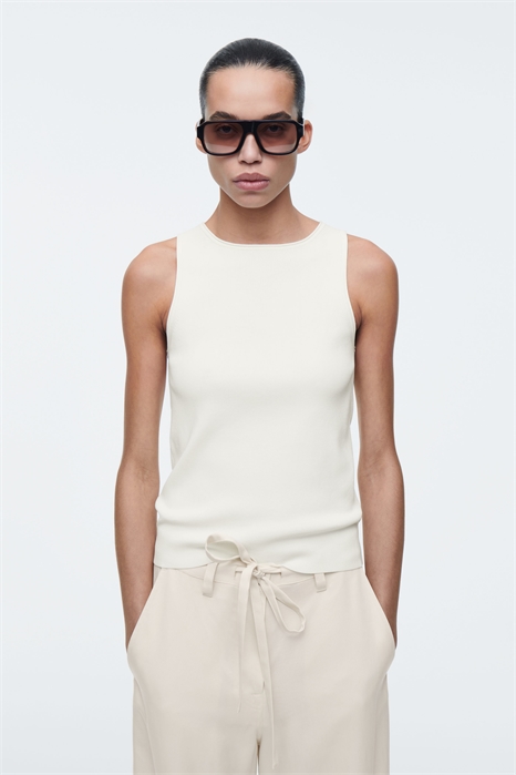 Трикотажная майка с отделкой 1221948002 - Фото 14067385