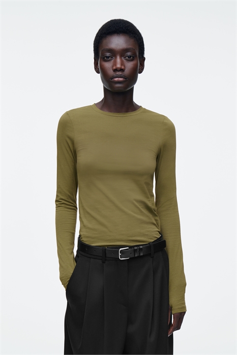 Тонкий легкий топ с длинными рукавами 1028327035 - Фото 14068547