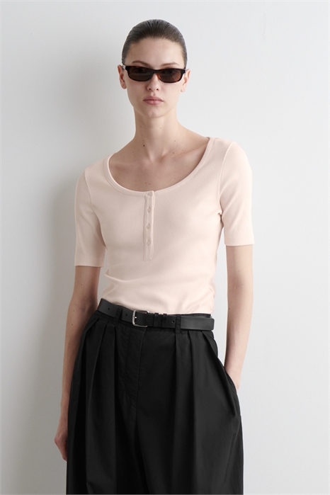 Футболка хенли в рубчик  1275918001 - Фото 14069426