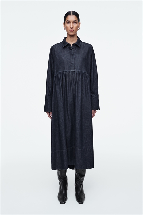 Джинсовое платье-рубашка оверсайз 1256695001 - Фото 14070879