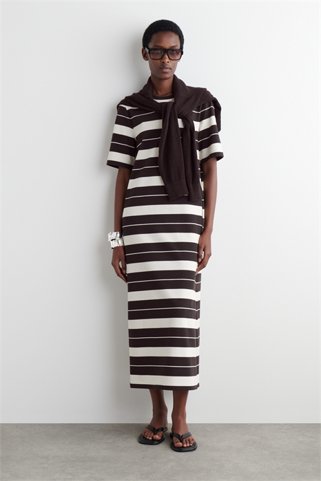 Хлопковое платье-футболка миди 1276153002 - Фото 14071317