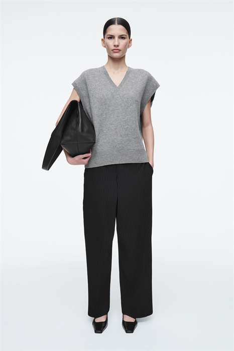 Брюки с широкими штанинами плиссе 1263683001 - Фото 14073431