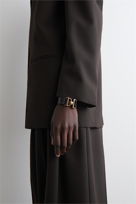 Браслет из кожи с эффектом крокодила 1303078001 - Фото 14073499