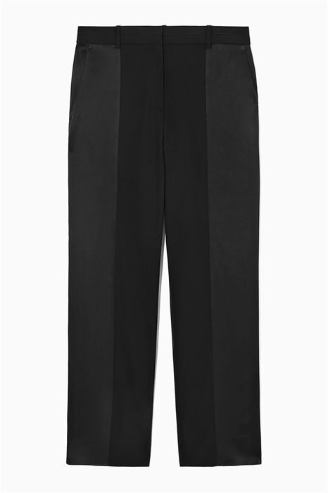 Костюмные брюки с сатиновыми вставками 1201166001 - Фото 14073936