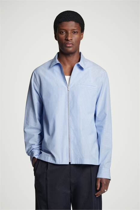 Куртка-рубашка из саржи с застежкой на молнию 1238690003 - Фото 14075934