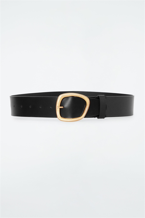 Кожаный ремень с асимметричной пряжкой 1254899001 - Фото 14076124