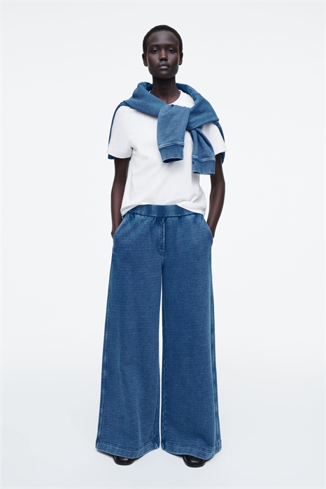 Джоггеры из джерси с джинсовой тканью 1259501001 - Фото 14076207