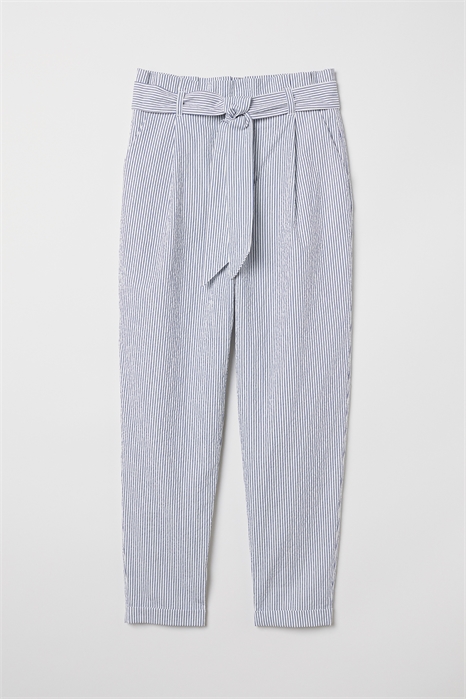 Полосатые брюки из бумажного мешка 0661610001 - Фото 14076544