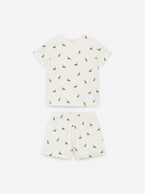 Короткий пижамный комплект из джерси 0908267033 - Фото 14076603