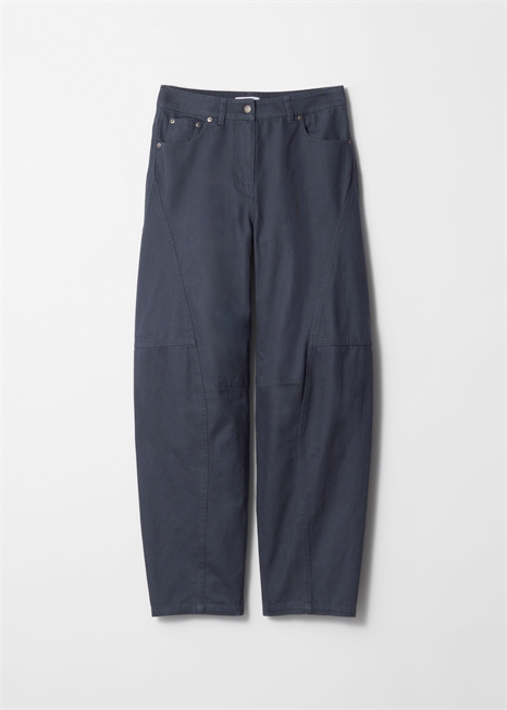 Брюки из твила Barrel-Leg 1243306001 - Фото 14077960