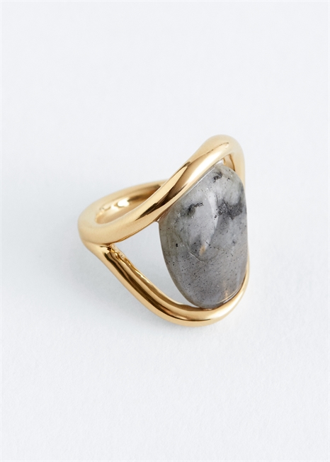 Кольцо из проволоки с камнем 1258697001 - Фото 14078285