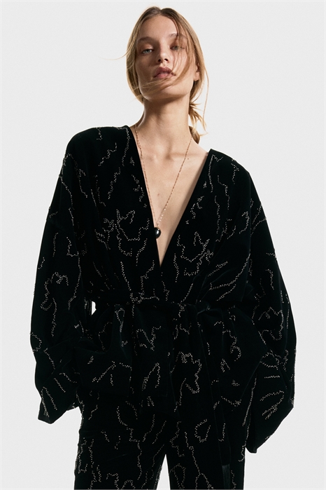 Блейзер с завязывающимся поясом 1319644001 - Фото 14079034