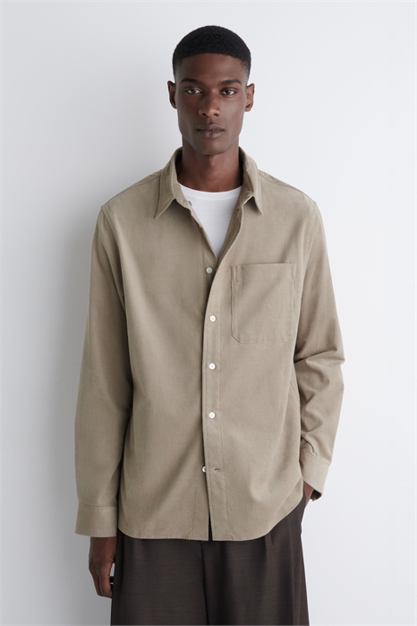 Расслабленная вельветовая рубашка 1289477002 - Фото 14080282