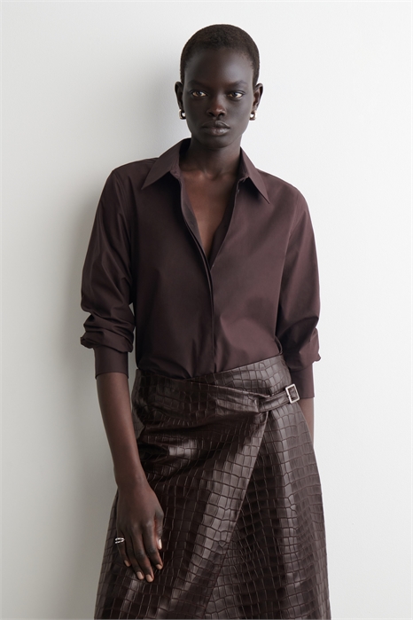 Приталенная хлопковая рубашка 1314322002 - Фото 14080701