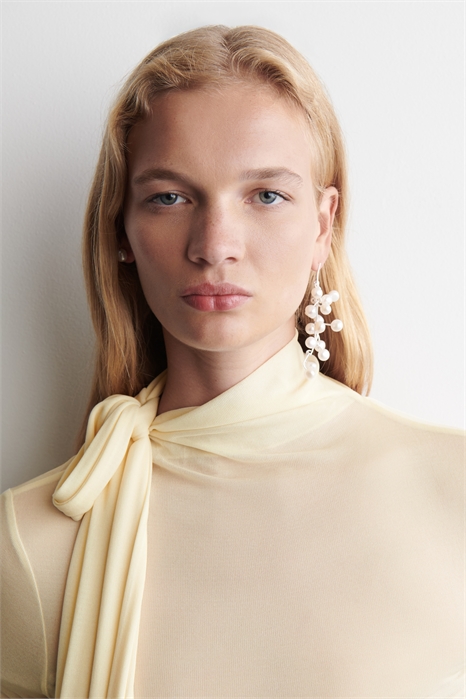 Несочетаемые серьги с пресноводным жемчугом 1308088001 - Фото 14081082