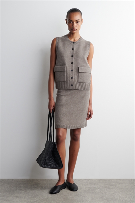 Мини-юбка из мериносовой шерсти 1302395001 - Фото 14081383