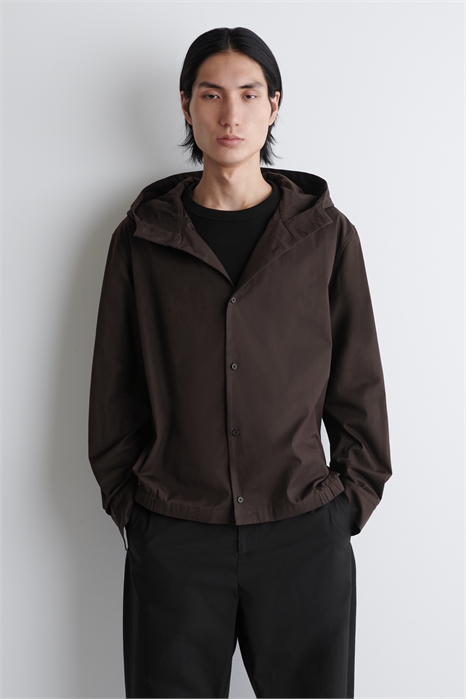 Хлопковая рубашка с капюшоном 1296518001 - Фото 14081761