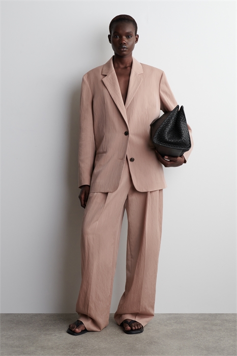 Расслабленные брюки с широкими штанинами 1292450002 - Фото 14082329