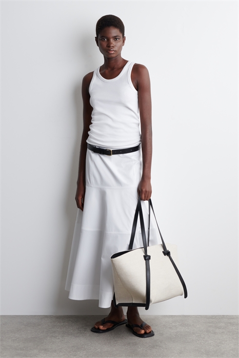 Юбка-миди из хлопка с панелями 1283681001 - Фото 14082986