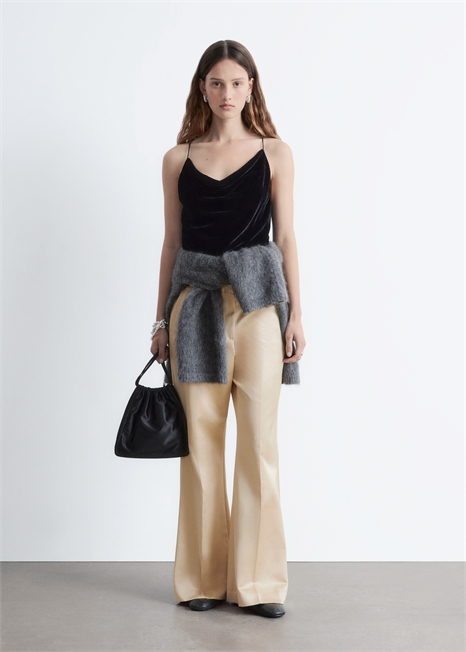 Расклешенные брюки с пресс-креативом 1306602001 - Фото 14083050