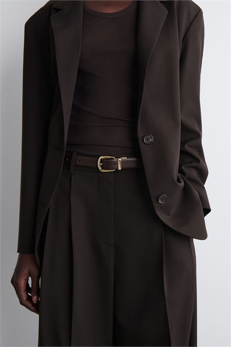 Двусторонний ремень из кожи 1200472004 - Фото 14083857