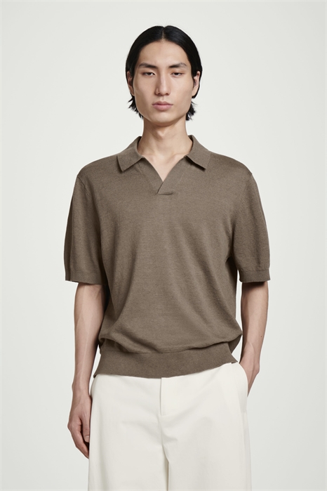 Рубашка-поло льняная 1221749004 - Фото 14084234