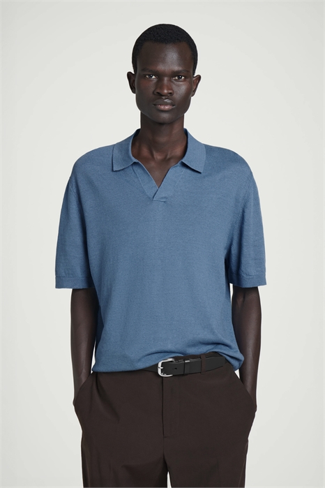 Рубашка-поло льняная 1221749007 - Фото 14086219