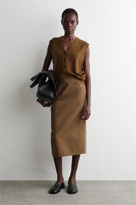 Прямая джинсовая юбка-миди 1293395001 - Фото 14086710