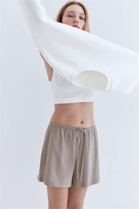 Хлопковые шорты с завязками 1270858002 - Фото 14087226