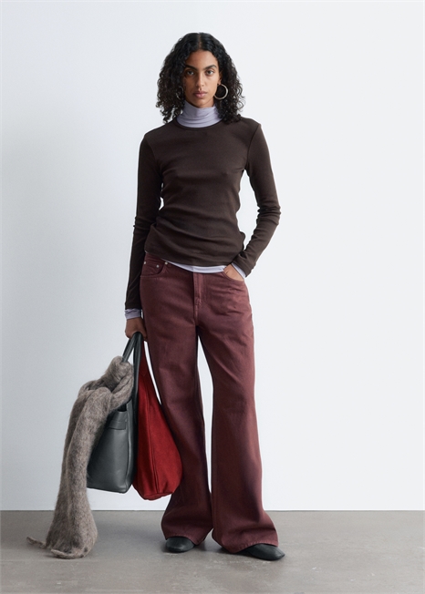 Джинсы с широкими штанинами 1259944010 - Фото 14087900