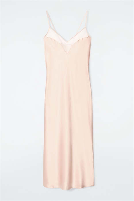 Платье-слип из шелка с отделкой 1249151002 - Фото 14089283