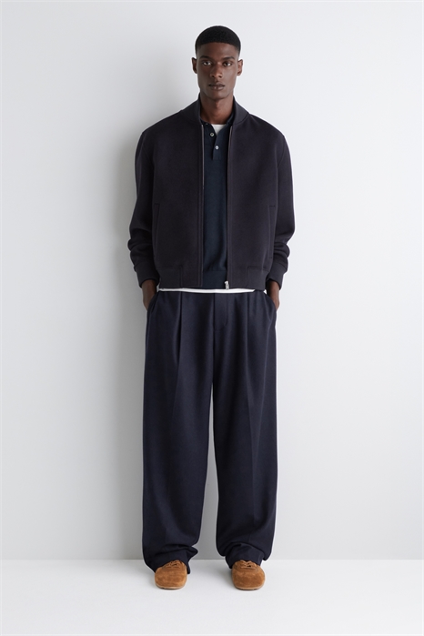 Шерстяная куртка-бомбер с разрезами 1294462001 - Фото 14089943