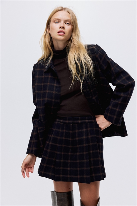 Плиссированные шорты из шерстяного бленда 1307679001 - Фото 14089967